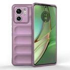 For Motorola Edge 40 5G Magic Shield TPU + Flannel Phone Case(Purple) - 1