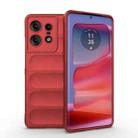 For Motorola Edge 50 Pro 5G Global Magic Shield TPU + Flannel Phone Case(Red) - 1