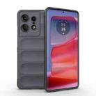 For Motorola Edge 50 Pro 5G Global Magic Shield TPU + Flannel Phone Case(Dark Grey) - 1