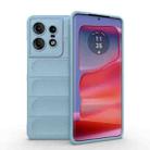 For Motorola Edge 50 Pro 5G Global Magic Shield TPU + Flannel Phone Case(Light Blue) - 1