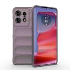 For Motorola Edge 50 Pro 5G Global Magic Shield TPU + Flannel Phone Case(Purple) - 1