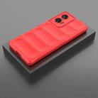 For Motorola Edge 50 Fusion 5G Global Magic Shield TPU + Flannel Phone Case(Red) - 2