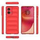 For Motorola Edge 50 Fusion 5G Global Magic Shield TPU + Flannel Phone Case(Red) - 3