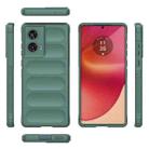 For Motorola Edge 50 Fusion 5G Global Magic Shield TPU + Flannel Phone Case(Dark Green) - 3