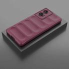 For Motorola Edge 50 Fusion 5G Global Magic Shield TPU + Flannel Phone Case(Wine Red) - 2
