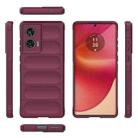 For Motorola Edge 50 Fusion 5G Global Magic Shield TPU + Flannel Phone Case(Wine Red) - 3
