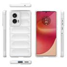 For Motorola Edge 50 Fusion 5G Global Magic Shield TPU + Flannel Phone Case(White) - 3