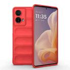 For Motorola Moto G85 5G Global Magic Shield TPU + Flannel Phone Case(Red) - 1