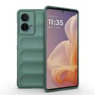 For Motorola Moto G85 5G Global Magic Shield TPU + Flannel Phone Case(Dark Green) - 1