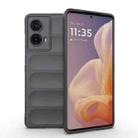 For Motorola Moto G85 5G Global Magic Shield TPU + Flannel Phone Case(Dark Grey) - 1