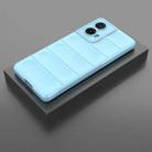 For Motorola Moto G85 5G Global Magic Shield TPU + Flannel Phone Case(Light Blue) - 2
