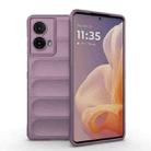 For Motorola Moto G85 5G Global Magic Shield TPU + Flannel Phone Case(Purple) - 1
