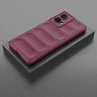 For Motorola Moto G85 5G Global Magic Shield TPU + Flannel Phone Case(Wine Red) - 2