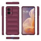 For Motorola Moto G85 5G Global Magic Shield TPU + Flannel Phone Case(Wine Red) - 3