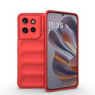 For Motorola Edge 50 Neo Magic Shield TPU + Flannel Phone Case(Red) - 1