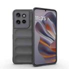 For Motorola Edge 50 Neo Magic Shield TPU + Flannel Phone Case(Dark Grey) - 1