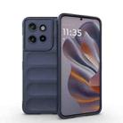 For Motorola Edge 50 Neo Magic Shield TPU + Flannel Phone Case(Dark Blue) - 1