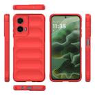 For Motorola Moto G35 5G Global Magic Shield TPU + Flannel Phone Case(Red) - 3