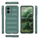 For Motorola Moto G35 5G Global Magic Shield TPU + Flannel Phone Case(Dark Green) - 3