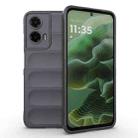 For Motorola Moto G35 5G Global Magic Shield TPU + Flannel Phone Case(Dark Grey) - 1