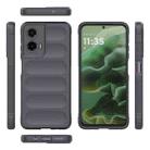 For Motorola Moto G35 5G Global Magic Shield TPU + Flannel Phone Case(Dark Grey) - 3