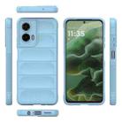 For Motorola Moto G35 5G Global Magic Shield TPU + Flannel Phone Case(Light Blue) - 3