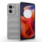 For Motorola Moto G05 4G / E15 Magic Shield TPU + Flannel Phone Case(Grey) - 1