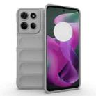 For Motorola Moto G15 4G Global Magic Shield TPU + Flannel Phone Case(Grey) - 1