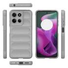 For Motorola Moto G15 4G Global Magic Shield TPU + Flannel Phone Case(Grey) - 3