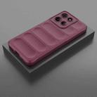 For Motorola Moto G15 4G Global Magic Shield TPU + Flannel Phone Case(Wine Red) - 2