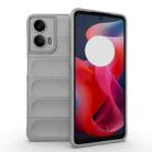 For Motorola Moto G24 4G Global Magic Shield TPU + Flannel Phone Case(Grey) - 1