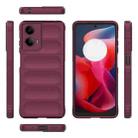 For Motorola Moto G24 4G Global Magic Shield TPU + Flannel Phone Case(Wine Red) - 3