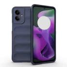 For Motorola Moto G55 5G Global Magic Shield TPU + Flannel Phone Case(Dark Blue) - 1