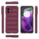 For Motorola Moto G55 5G Global Magic Shield TPU + Flannel Phone Case(Wine Red) - 3