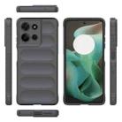For Motorola Moto G75 5G Global Magic Shield TPU + Flannel Phone Case(Dark Grey) - 3