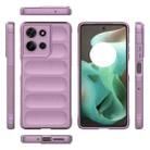 For Motorola Moto G75 5G Global Magic Shield TPU + Flannel Phone Case(Purple) - 3