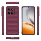 For Motorola Edge 60 Fusion 5G Global Magic Shield TPU + Flannel Phone Case(Wine Red) - 3