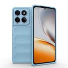 For Motorola Edge 60 Pro 5G Magic Shield TPU + Flannel Phone Case(Light Blue) - 1
