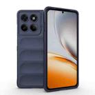 For Motorola Edge 60 Pro 5G Magic Shield TPU + Flannel Phone Case(Dark Blue) - 1