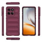 For Motorola Edge 60 Pro 5G Magic Shield TPU + Flannel Phone Case(Wine Red) - 3