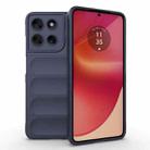 For Motorola Moto G56 5G Magic Shield TPU + Flannel Phone Case(Dark Blue) - 1