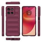 For Motorola Moto G56 5G Magic Shield TPU + Flannel Phone Case(Wine Red) - 3