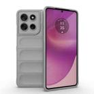 For Motorola Moto G86 5G Magic Shield TPU + Flannel Phone Case(Grey) - 1