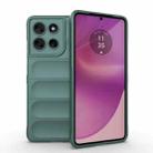For Motorola Moto G86 5G Magic Shield TPU + Flannel Phone Case(Dark Green) - 1
