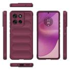 For Motorola Moto G86 5G Magic Shield TPU + Flannel Phone Case(Wine Red) - 3
