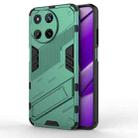 For Realme 11 4G Global Punk Armor 2 in 1 PC + TPU Phone Case with Holder(Green) - 1