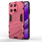 For Realme 11 4G Global Punk Armor 2 in 1 PC + TPU Phone Case with Holder(Light Red) - 1