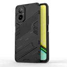 For Realme C67 4G Global Punk Armor 2 in 1 PC + TPU Phone Case with Holder(Black) - 1