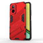 For Realme C67 4G Global Punk Armor 2 in 1 PC + TPU Phone Case with Holder(Red) - 1