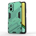 For Realme C67 4G Global Punk Armor 2 in 1 PC + TPU Phone Case with Holder(Green) - 1